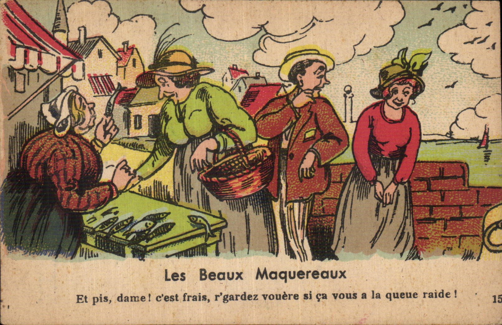 Les Beaux Maquereaux — scène de marché — J. Nozais, Nantes, n°15