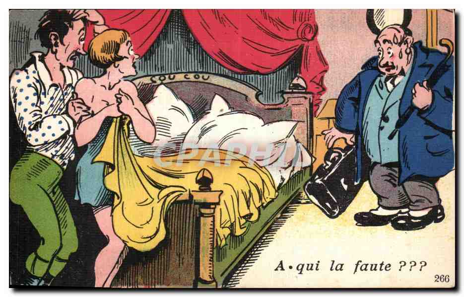 CPA Fantaisie Humour A qui la faute ?