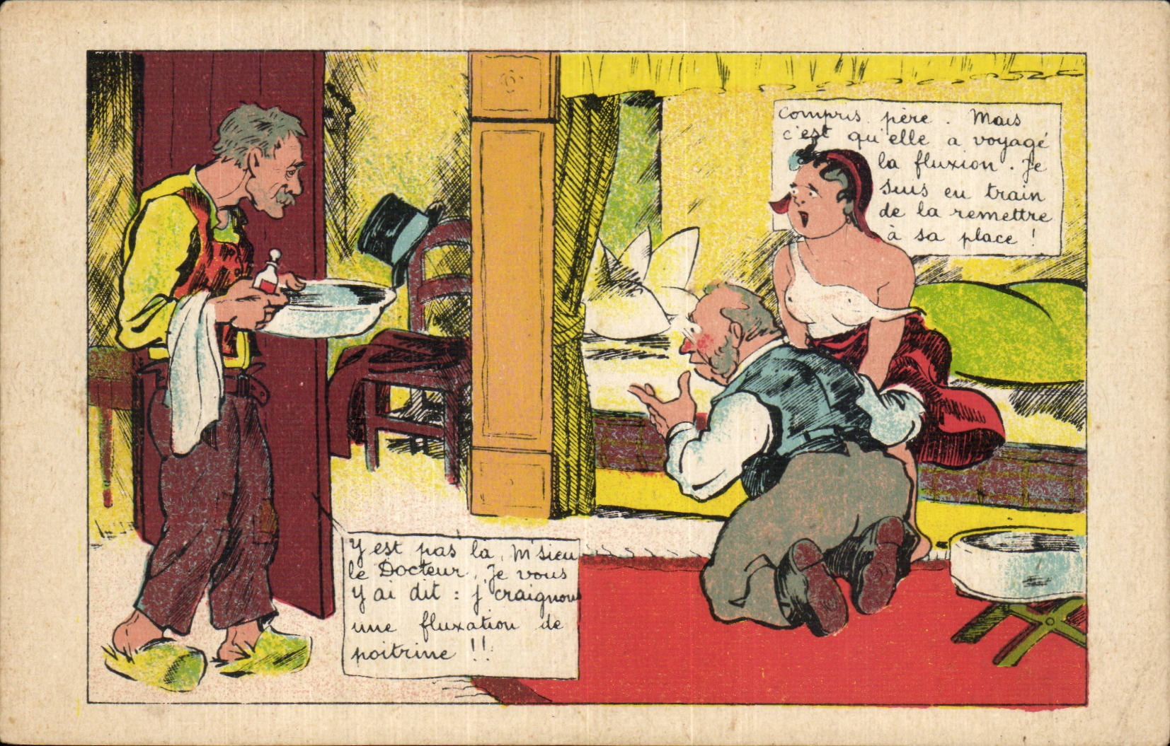 Scène humoristique — maladie et médecin — éditeur SAPI Paris