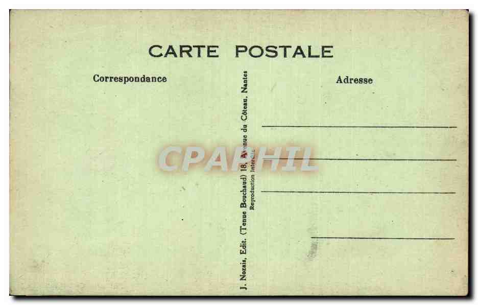 Scène humoristique avec un policier et deux personnages — J. Nozais, n°240 — Verso