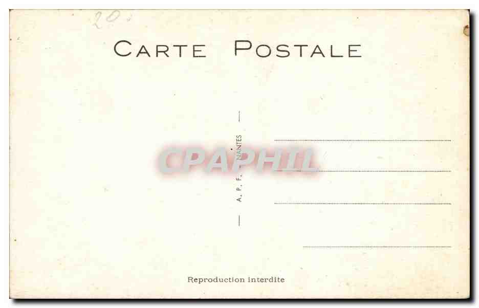 Blick vom Schiffsdach — zwei Personen — A.P.F. NANTES Nr. 10 — Rückseite