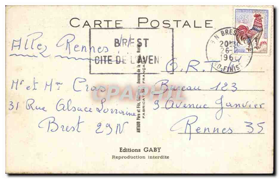 CPA Fantaisie Humour Au telephone Cochon Pig  — Verso