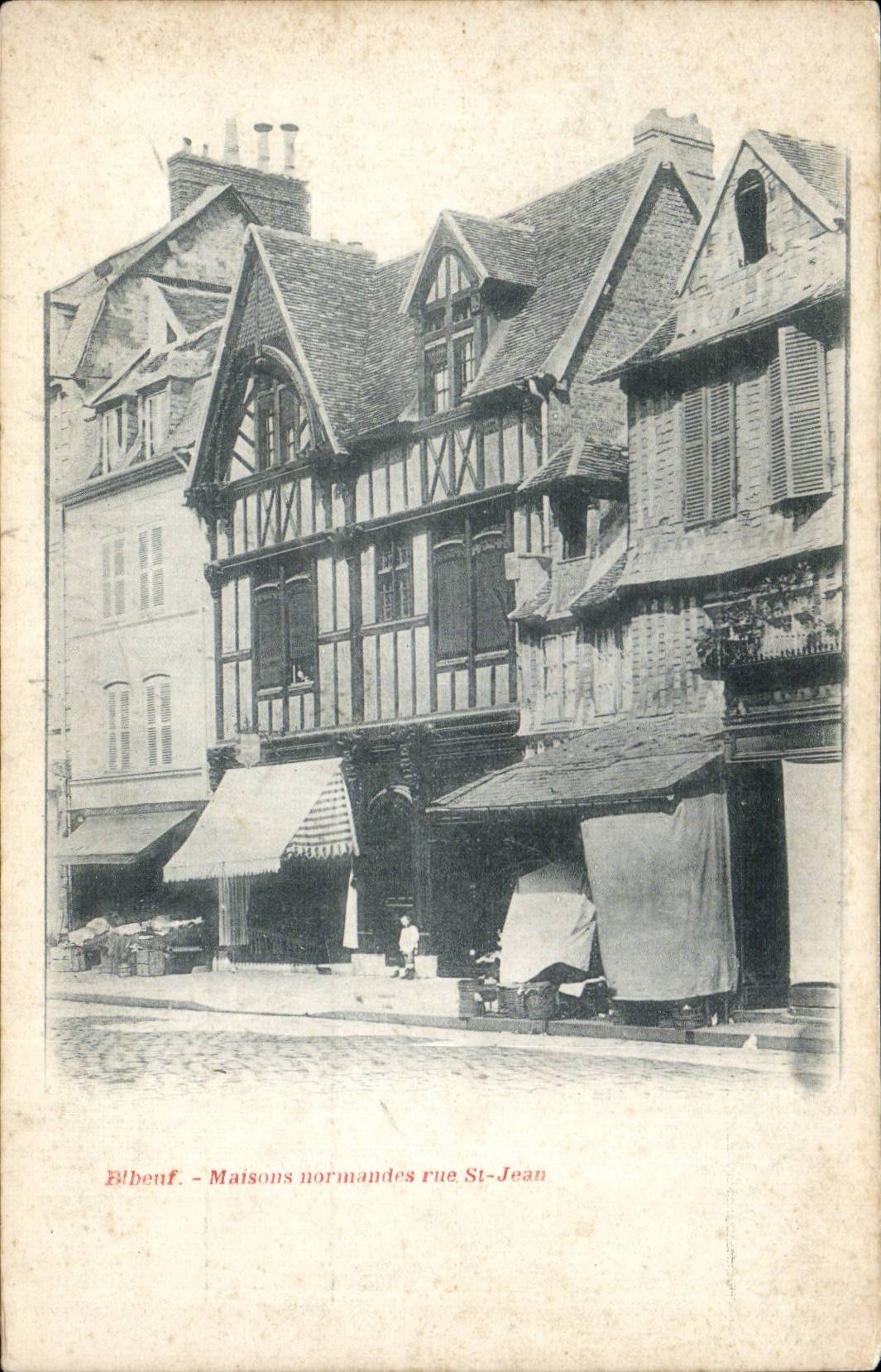 Elbeuf - Vieilles Maisons normandes rue St Jean - CPA 