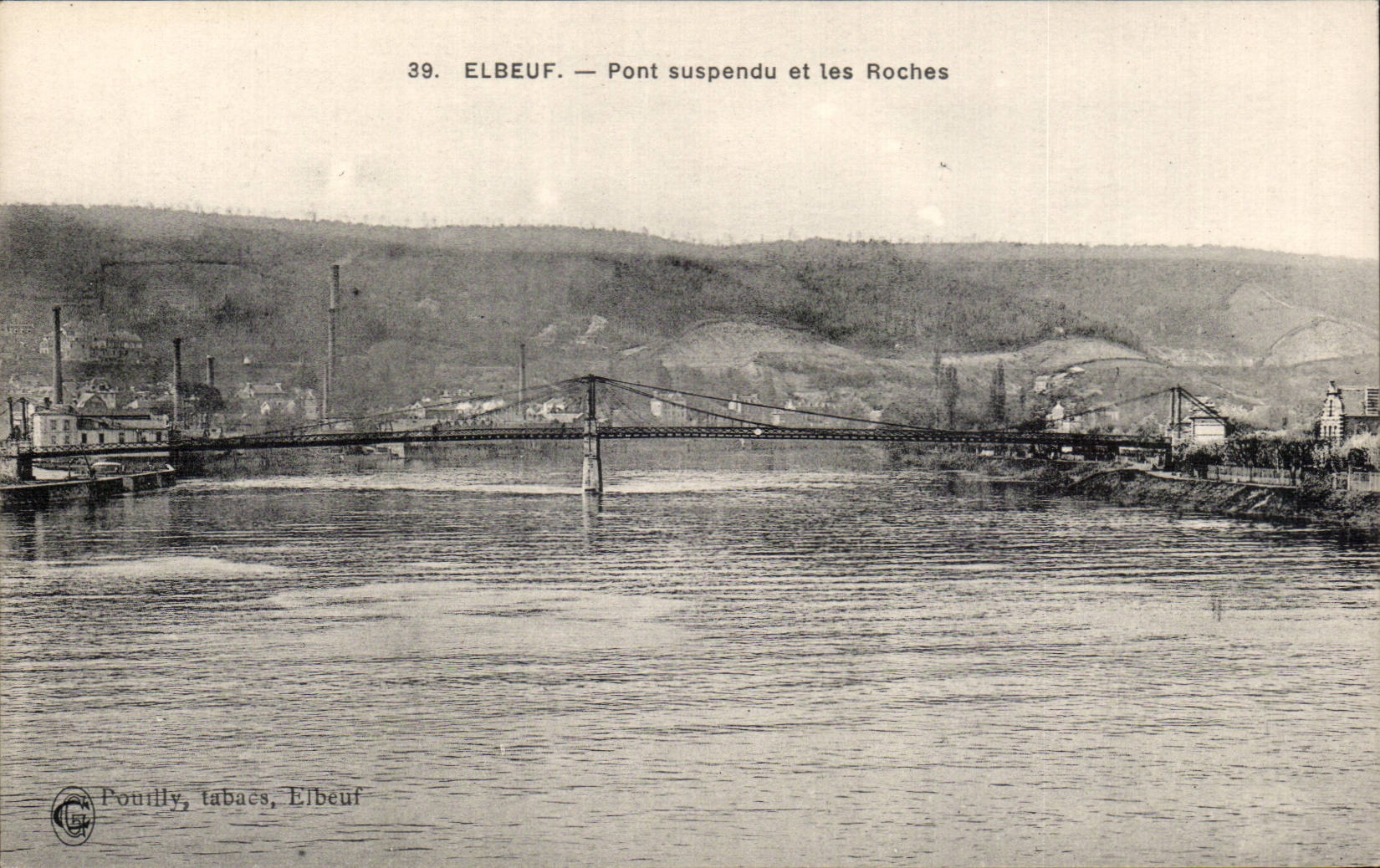 Elbeuf - Pont Suspendu et les Roches - CPA 