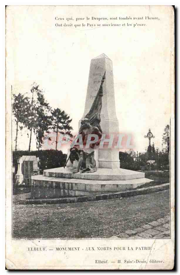 Elbeuf - Aux Morts pour la Patrie - CPA 