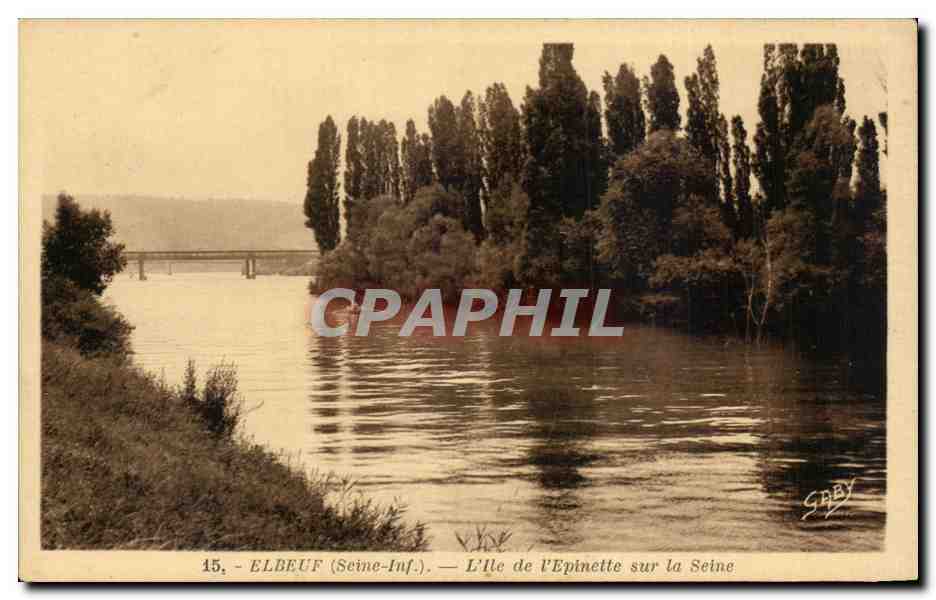 Elbeuf - L'Ile de l'Epinette sur la Seine - CPA 