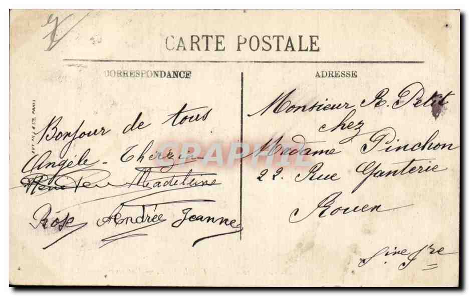 Elbeuf - Vue Generale - CPA  — Rückseite