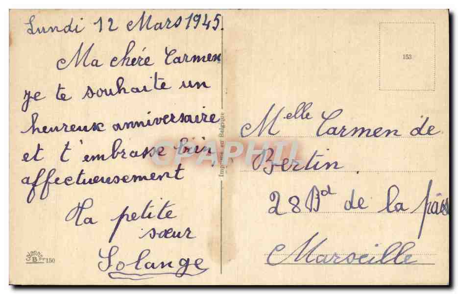 Fantaisie - Enfant - Humour - Illustration - Et surtout de belles - CPA  — Rückseite