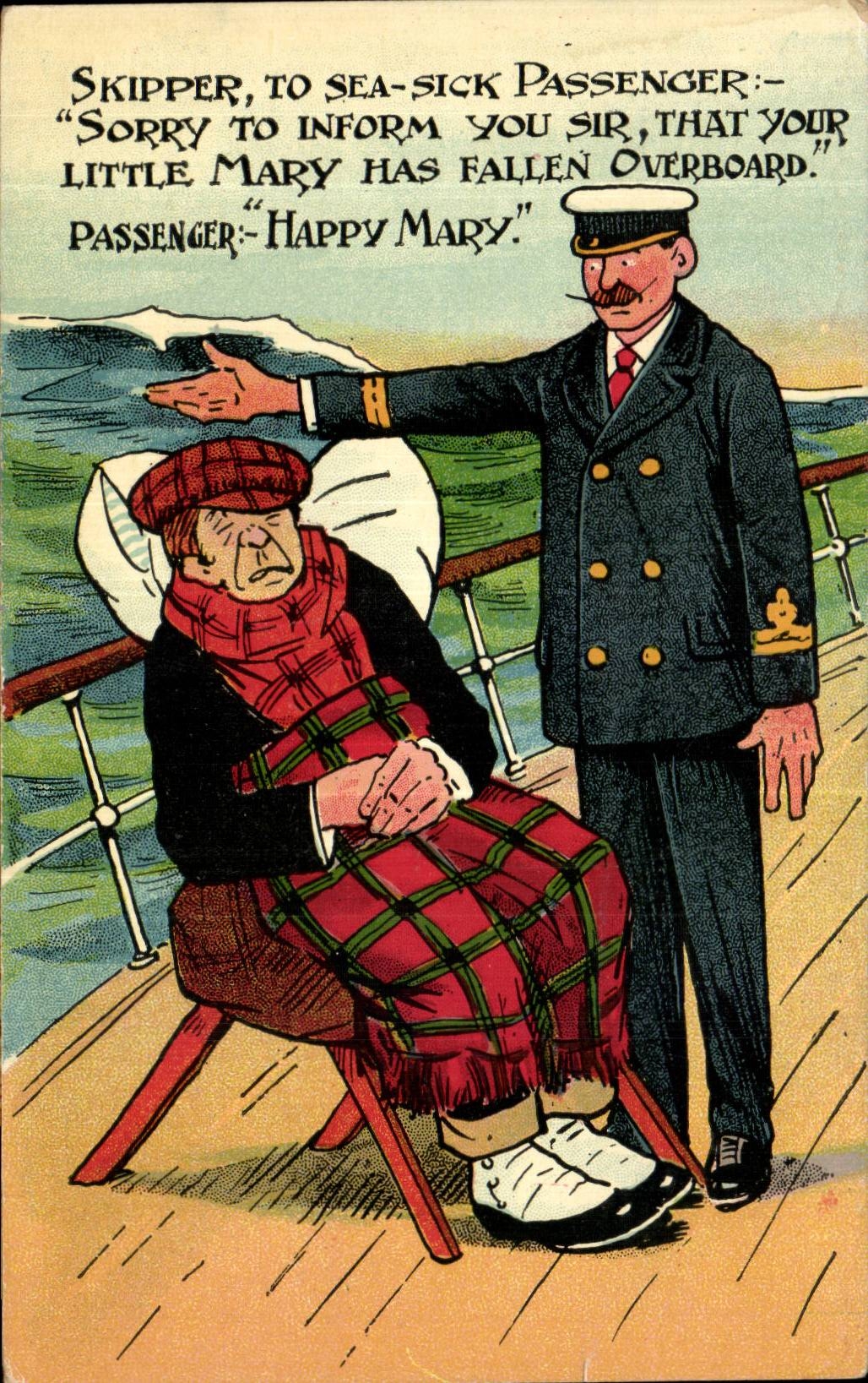 Passager malade à bord — plaisanterie maritime — National Series, n° 1632