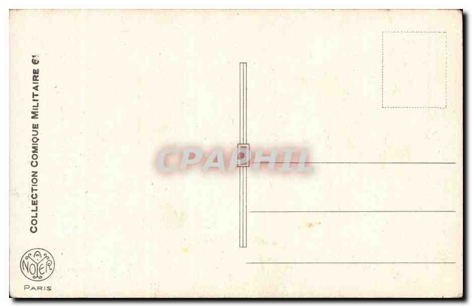 Humour - Illustration - Happy Couple Militaria - CPA  — Rückseite