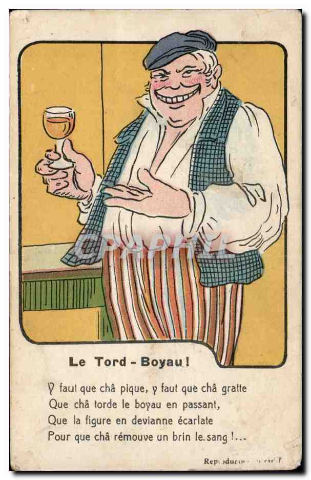 Humour - Illustration - Le tord boyau vin - wine - wein - CPA 