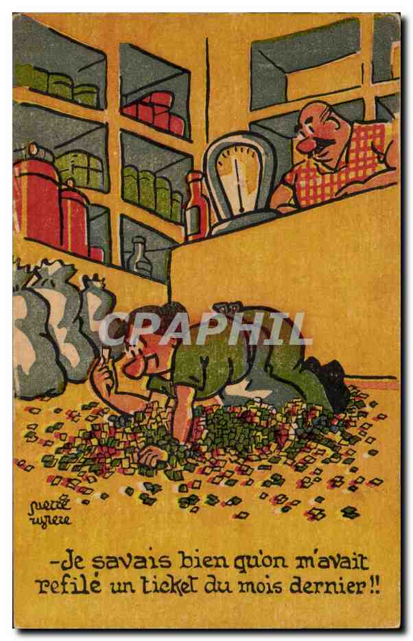 Bouquiniste — scène humoristique — Éd. d'Art BelFrance Cazen, n°500