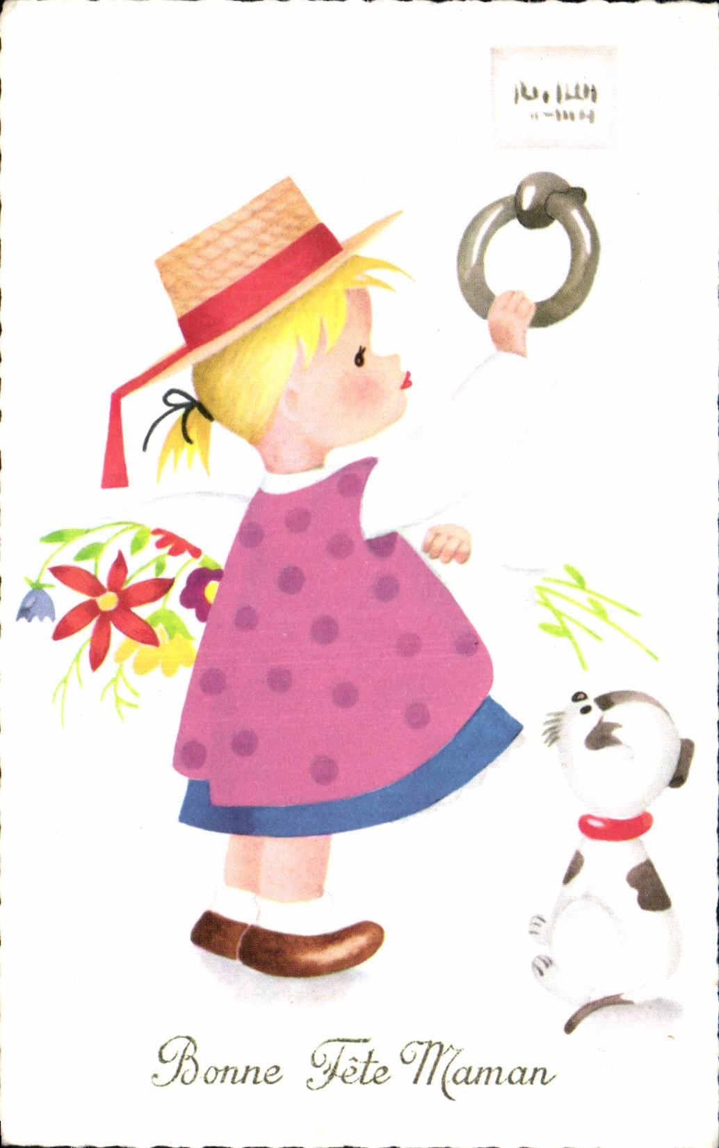 Fantaisie - Enfants - Humour - Illustration - Knocking at the door - CPA 