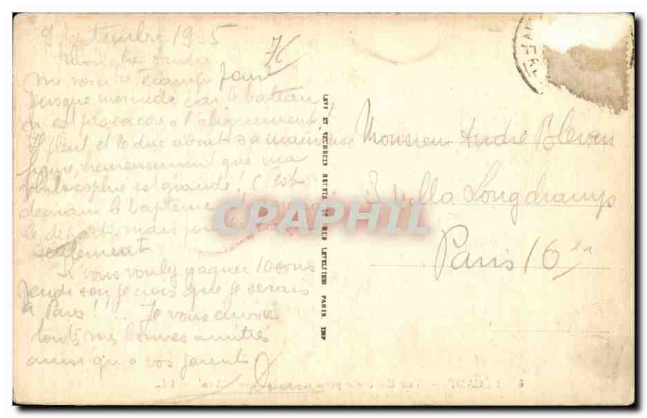Fecamp - Vue Generale prise de la Falaise d'Aval - CPA  — Rückseite