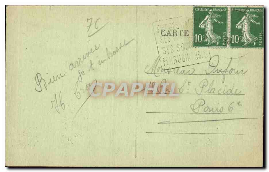 Forges les Eaux - Vue d'Ensemble du Casino et des Grottes - CPA  — Rückseite