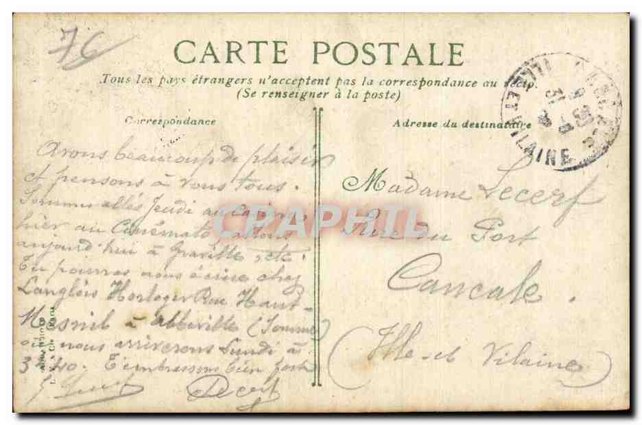 Le Havre - L'Anse des Pecheurs - CPA  — Rückseite