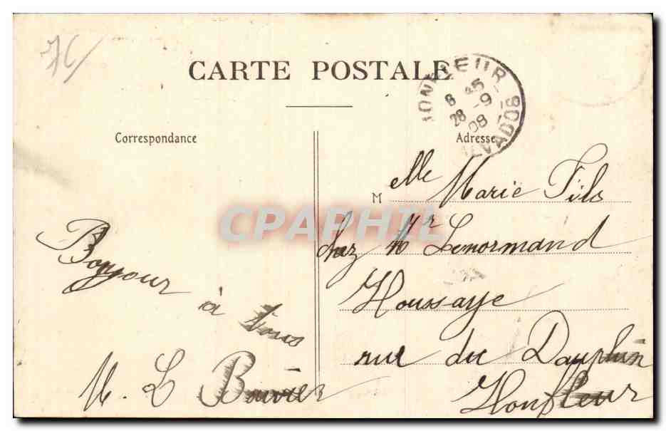 Bateau de Trouville - Traversee Mouvementee - paquebot - steamer - CPA  — Rückseite