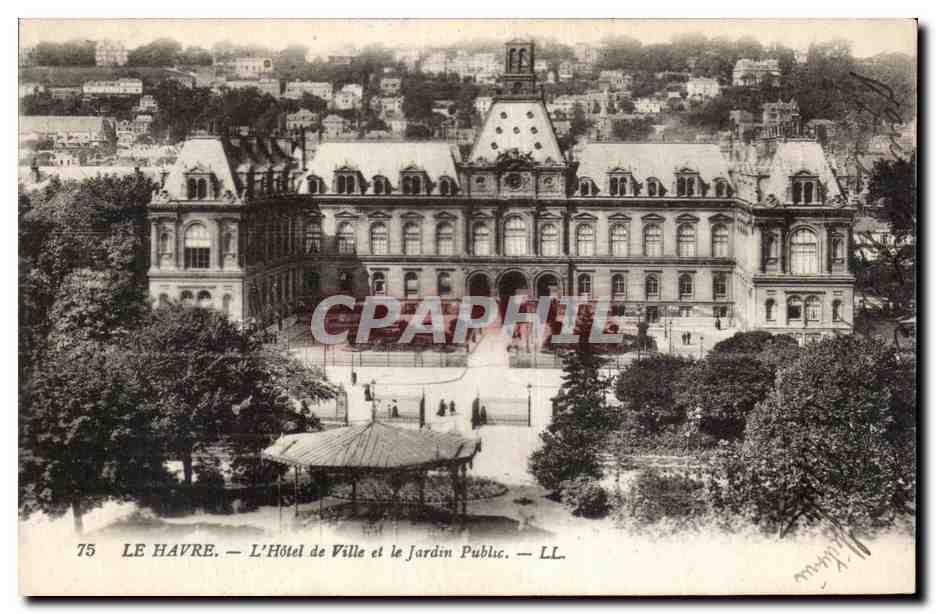 Le Havre - L'Hotel de Ville - Jardin Public - CPA 
