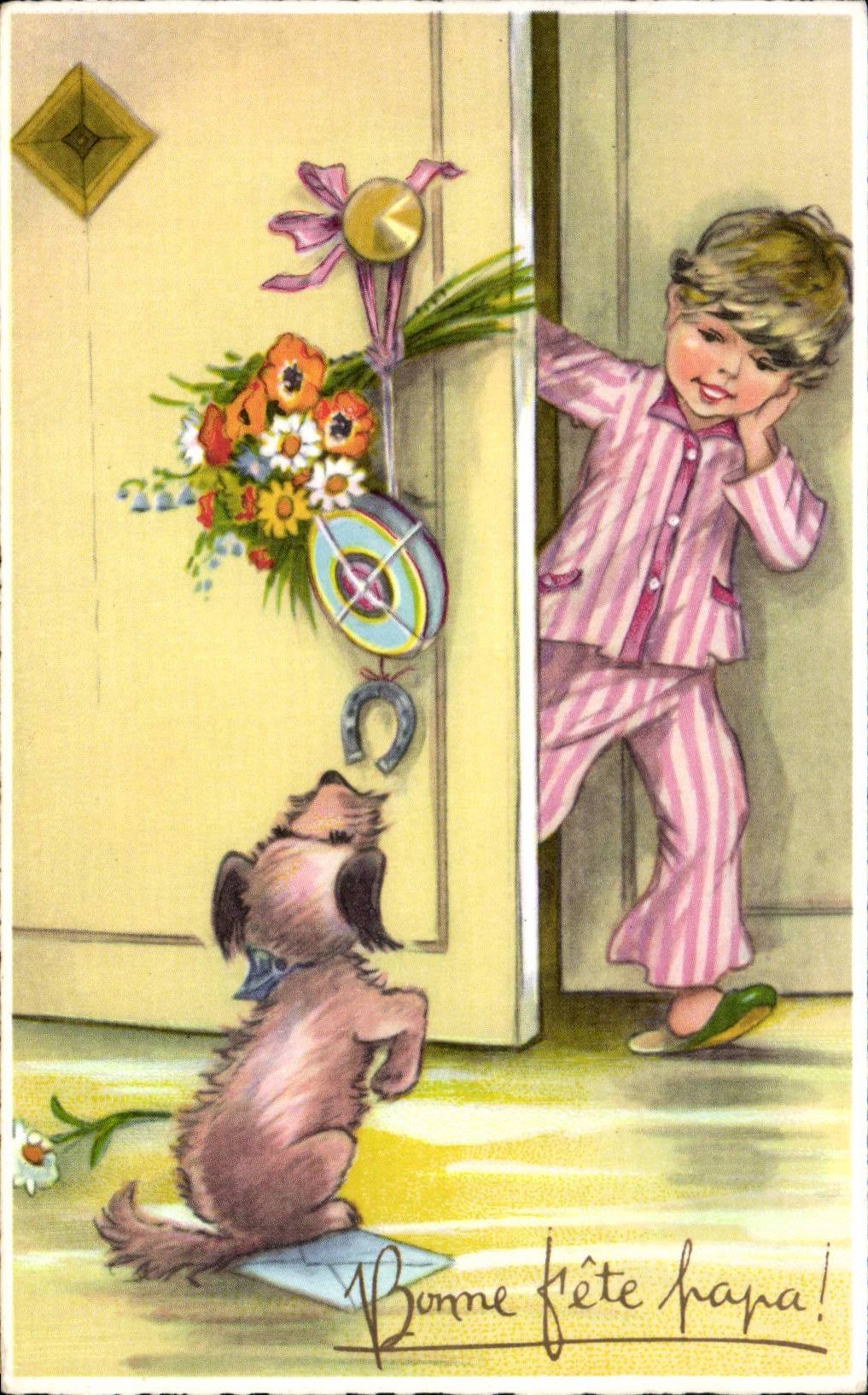 Fantaisie - Enfant - Illustration - Bonne Fete Maman - CPA 