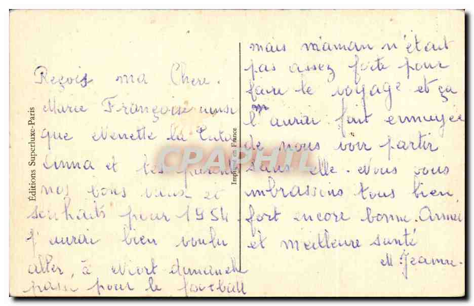 Fetes - Bonne Annee - mouton - CPA  — Rückseite