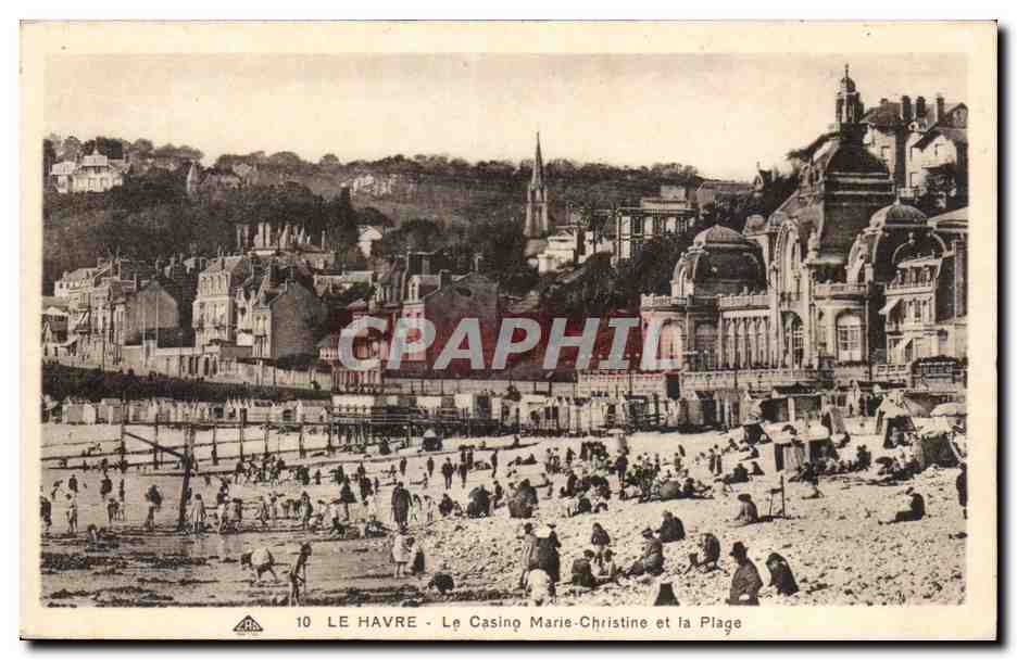 Le Havre - Le Casino Marie Christine et la Plage - CPA 