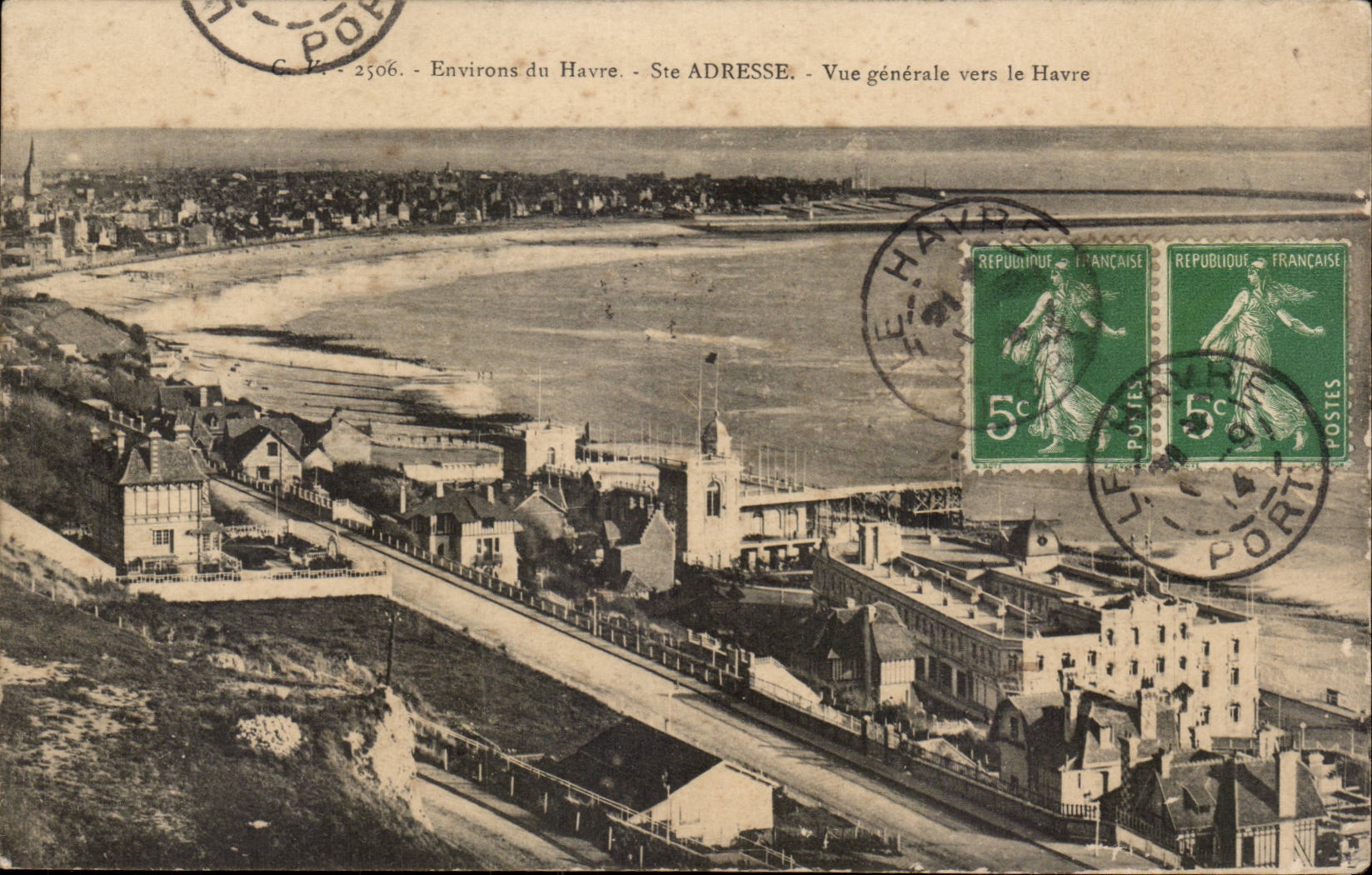 Sainte Adresse - Vue Generale vers le Havre - CPA 