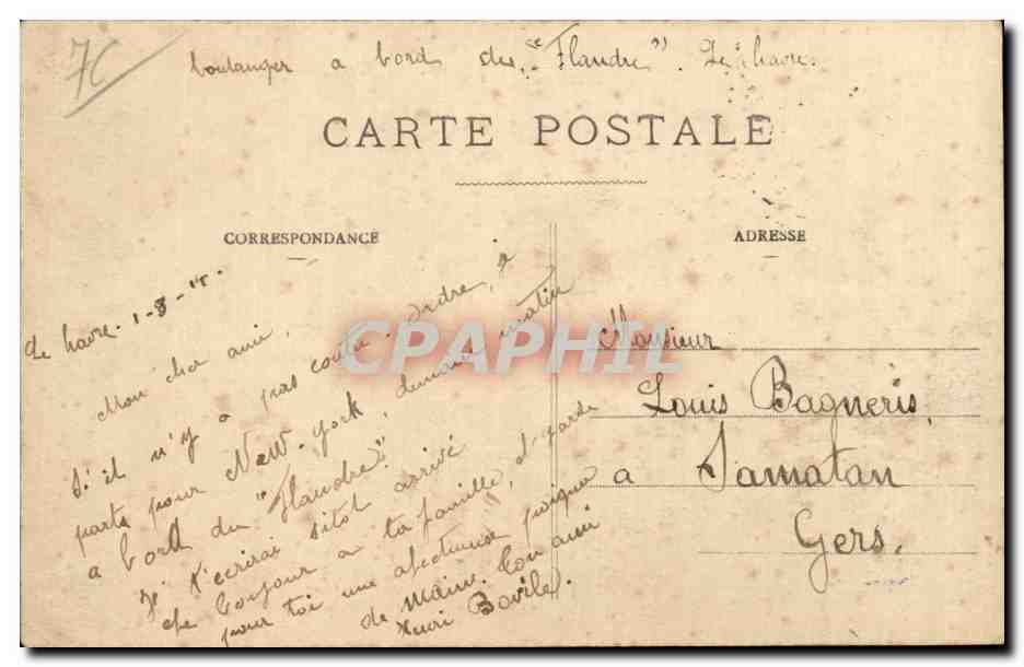 Sainte Adresse - Vue Generale vers le Havre - CPA  — Rückseite