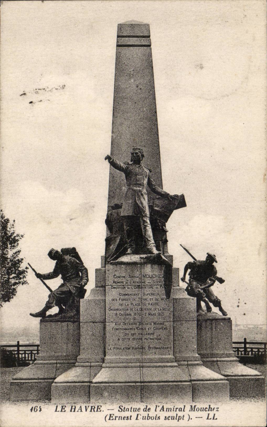 Le Havre - Statue de l'Amiral Mouchez - CPA 