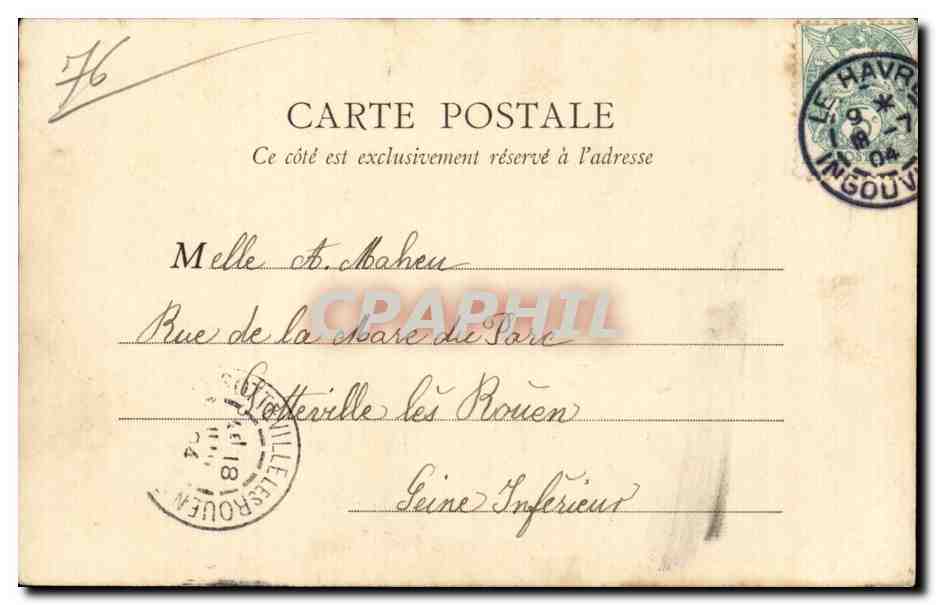 Le Havre - Plage et Cap de la Heve - CPA  — Rückseite