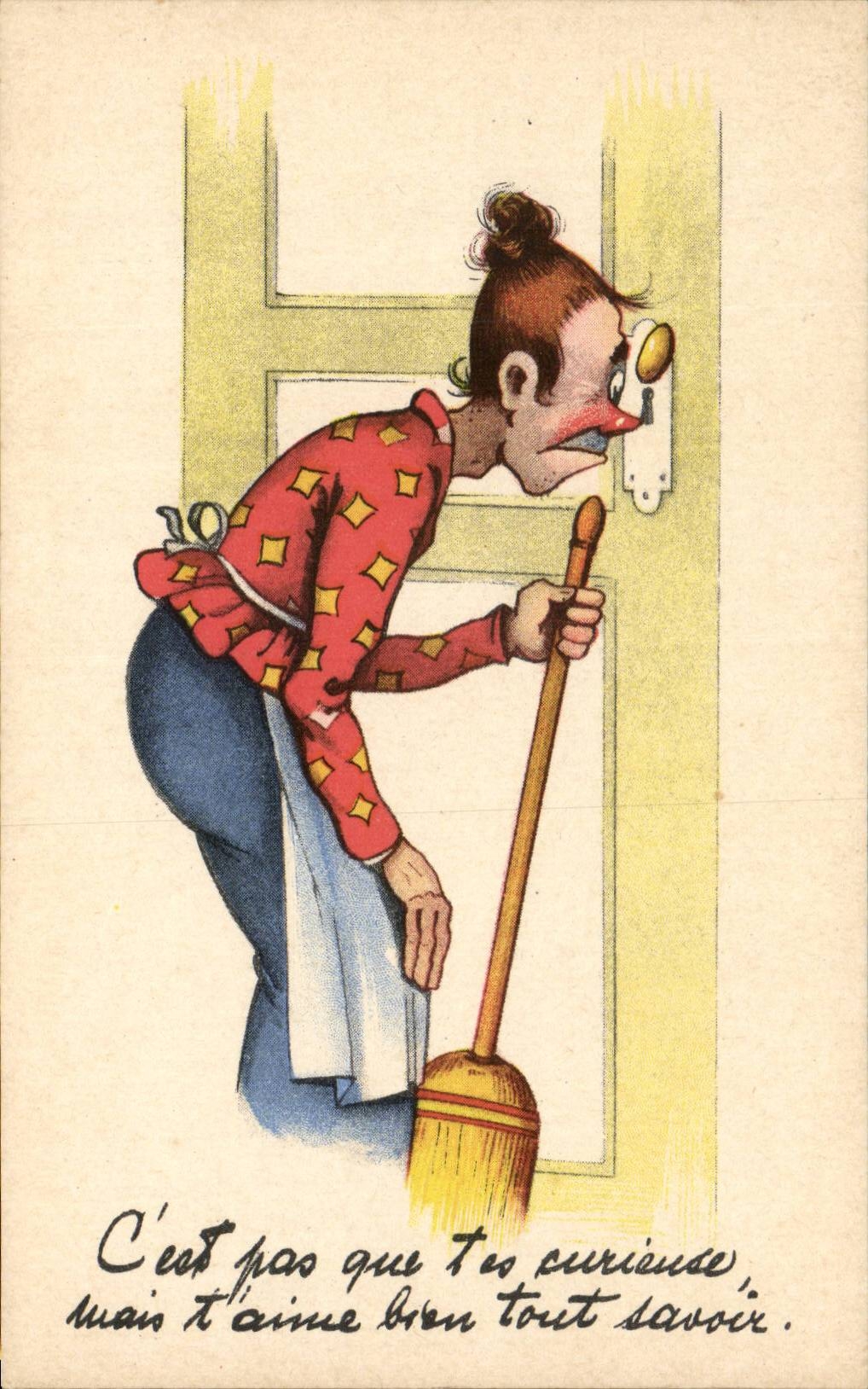 Humour - Illustration - i'aime bien tout savoir - CPA 