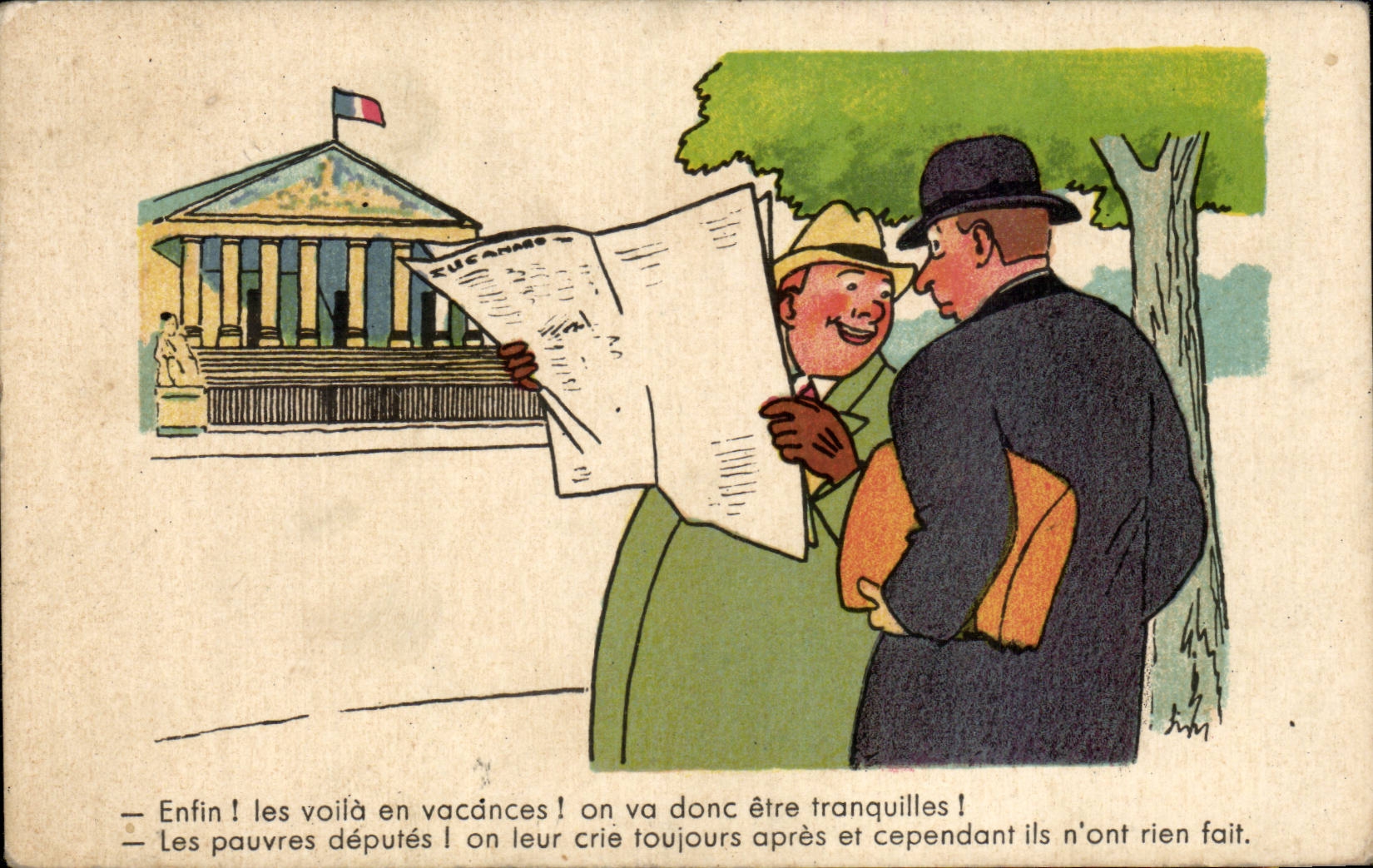 Députés en vacances — caricature politique — P-C PARIS n°325
