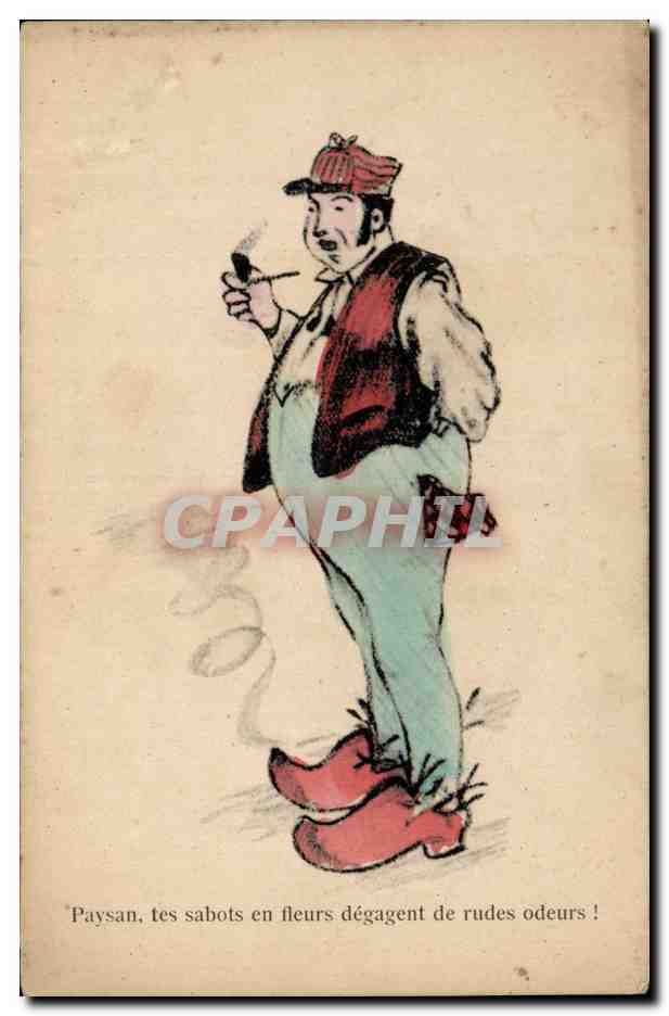 Humour - Illustration - Les Sabots en Fleurs CPA 