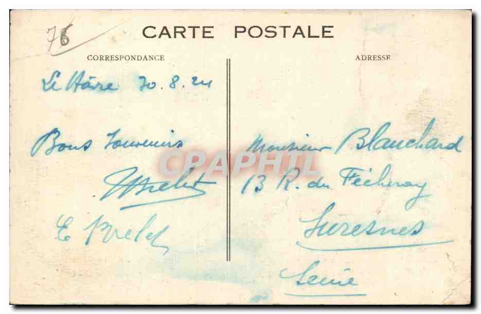 CPA Le Havre Bassin du commerce — Rückseite