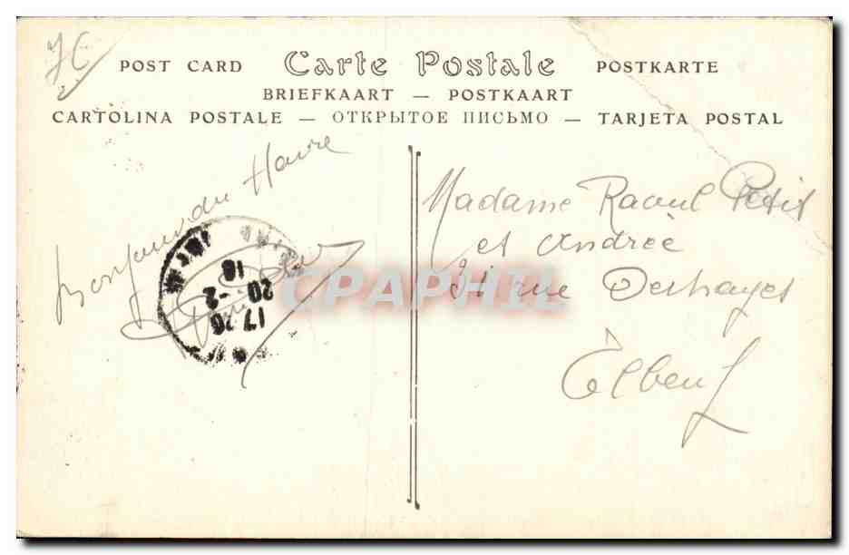 CPA Le Havre Barques de peche Bassin d'echouage  — Rückseite