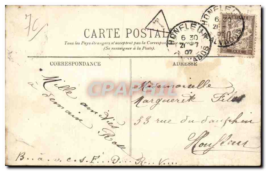 CPA Le Havre Le Transatlantique Le Savoie  — Rückseite