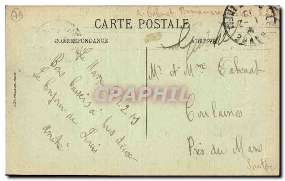 CPA Le Havre L'entree du port — Rückseite