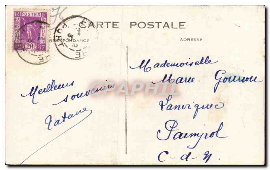 CPA Le Havre Monument aux morts et a la Victoire 1914 1918 par Poisson  — Rückseite