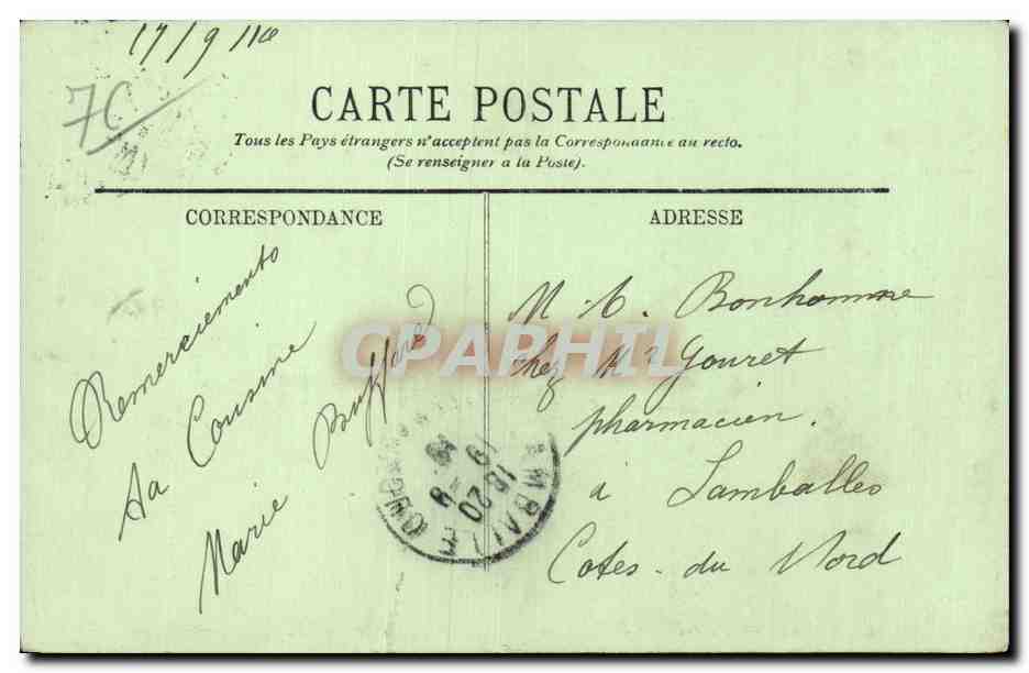 CPA Le Havre Plate forme Felix Faure et panorama du Havre  — Rückseite