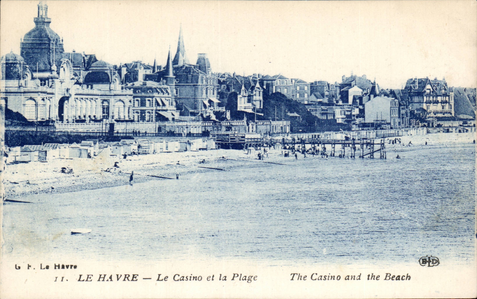 CPA Le Havre Le casino et la plage 
