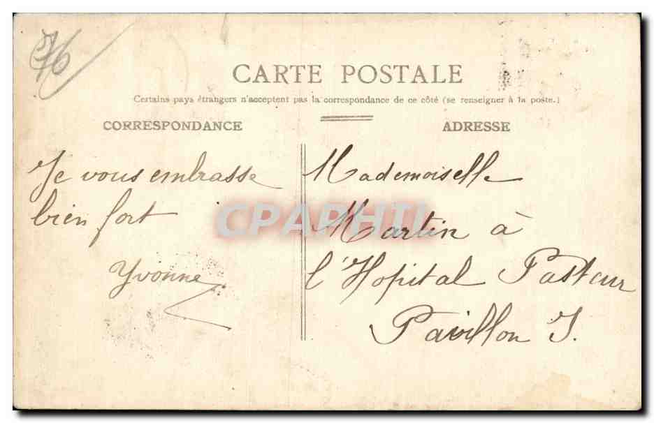 CPA Le Havre L'hotel de ville — Rückseite