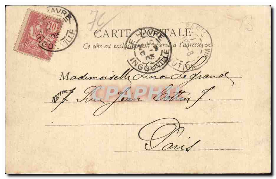 CPA Le Havre Vue generale prise du Cap de la Heve — Rückseite