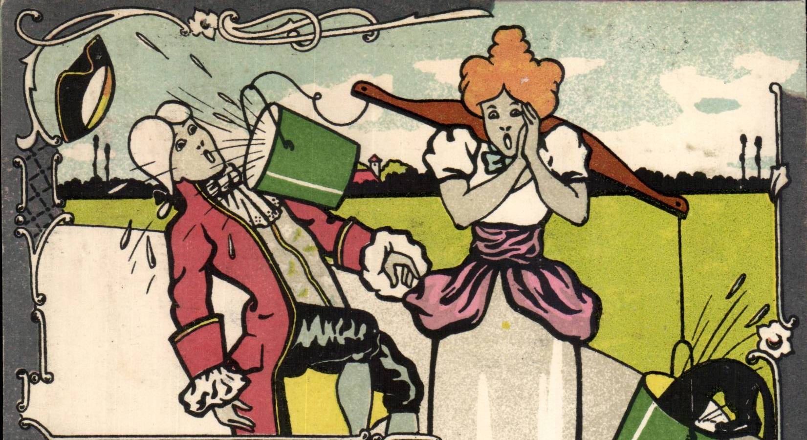 CPA Fantaisie Humour Publicite Chapellerie Bennet Sebastopol Paris