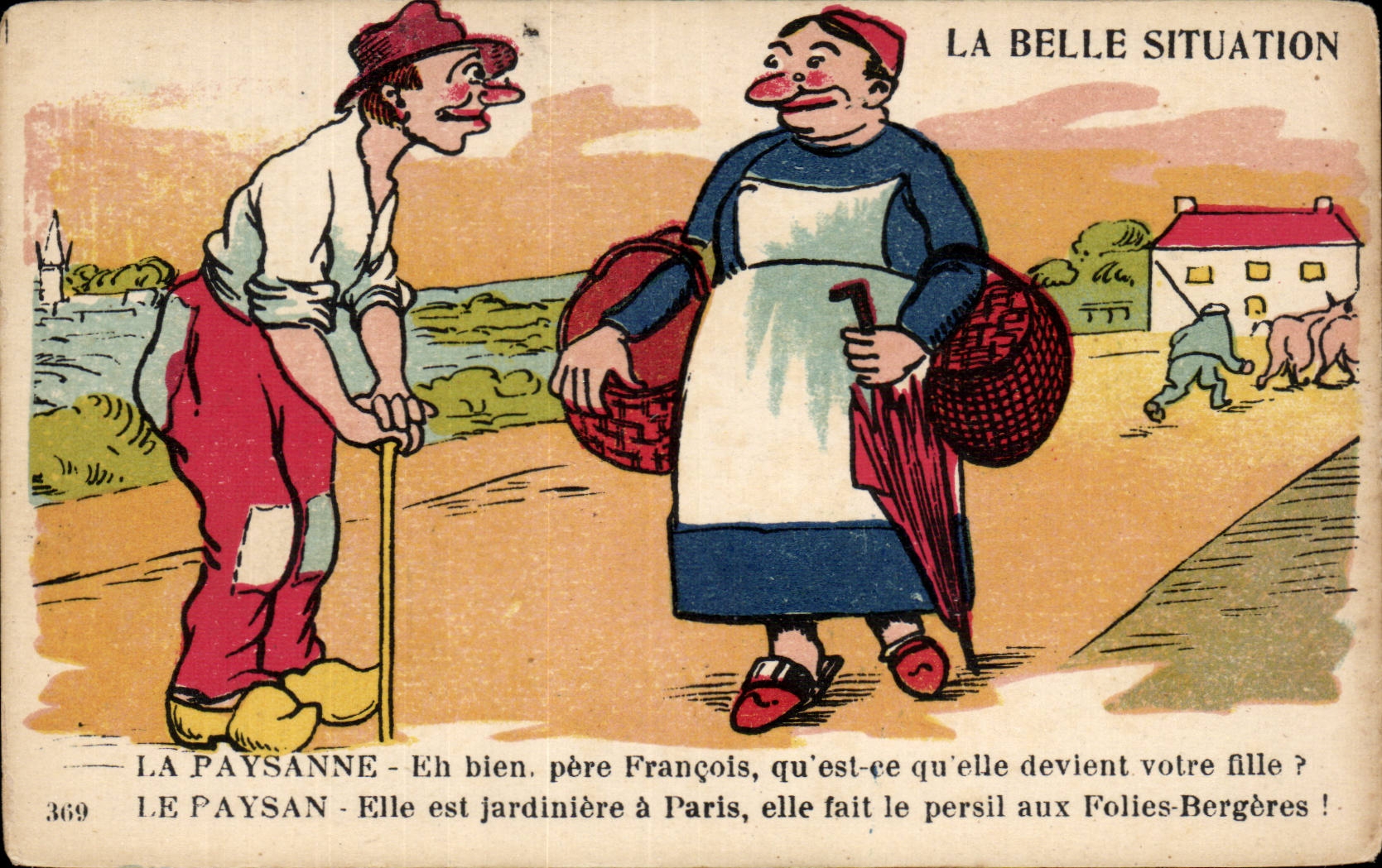 CPA Humour Fantaisie La belle situation