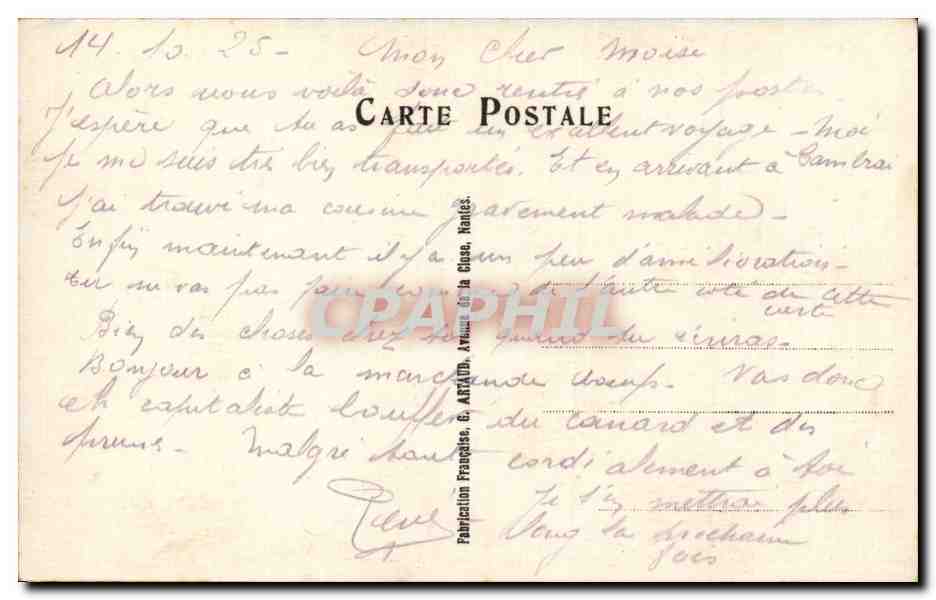 CPA Fantaisie Humour Colere maternelle — Verso