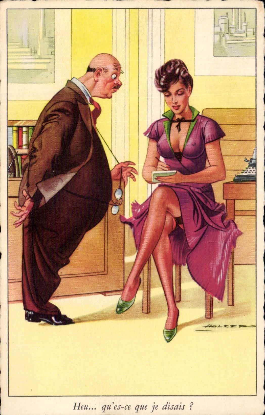 CPA Fantaisie Femme erotique
