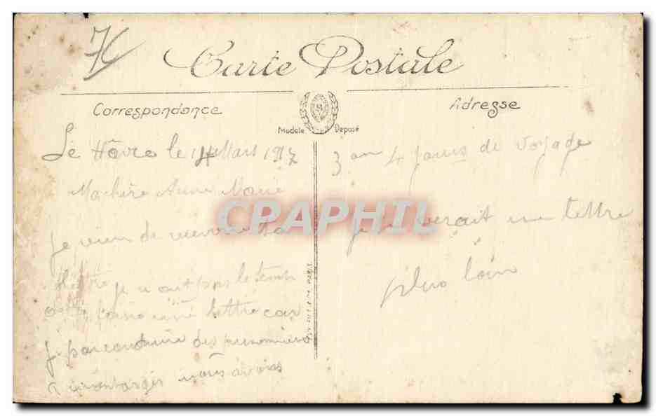 Le Havre - Le Nouveau Casino - CPA  — Rückseite