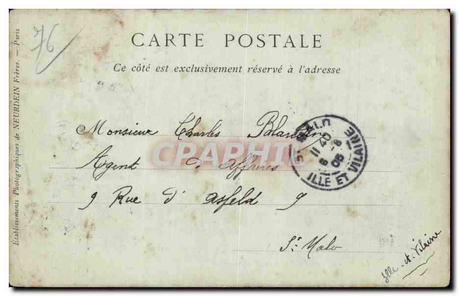 Le Havre - La Vallee de Sainte Adresse - CPA  — Rückseite