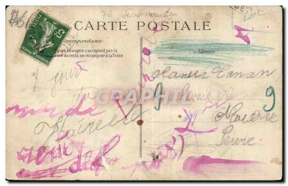 Le Havre - La Jetee - Un Jour de Tempete - phare - lighthouse - CPA  — Rückseite