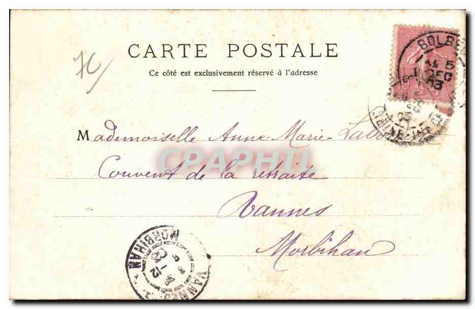 Fantaisie - Folklore - Costumes - Coiffes d'Hier - Le Havre - La Normandie - CPA  — Verso