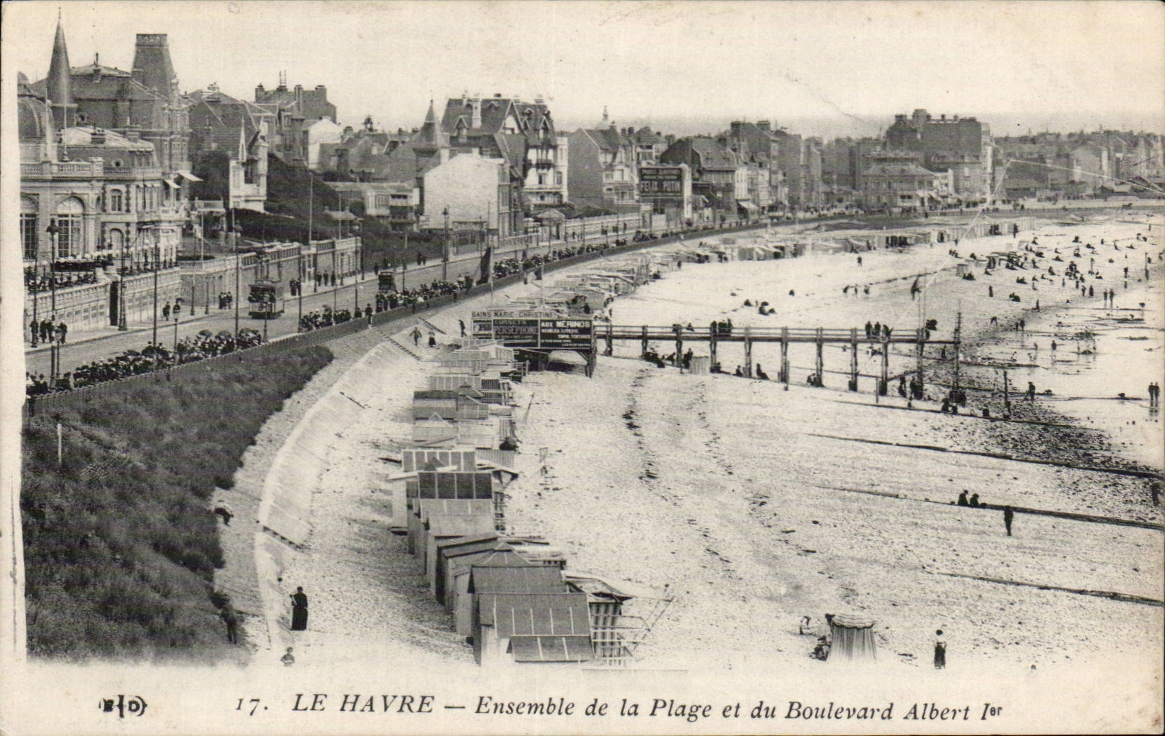 Le Havre - Ensemble de la Plage et du Boulevard Albert 1 - CPA 